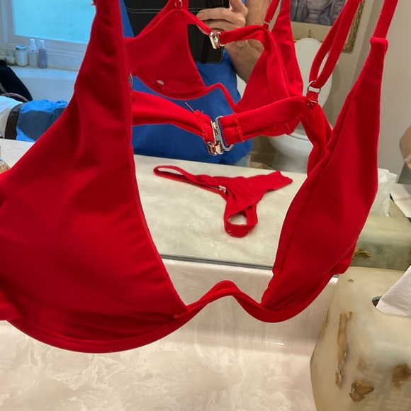 Bikini Two Piece, Red, Size M, NWOT, Removable Top Insert - Picture 12 of 16